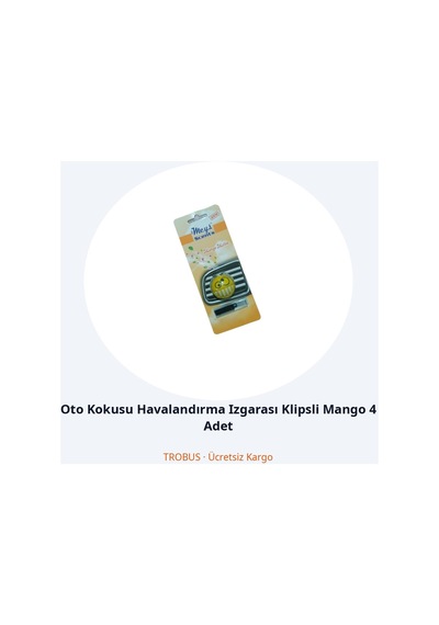 Trobus Oto Kokusu Havalandırma Izgarası Klipsli Mango 4 Adet