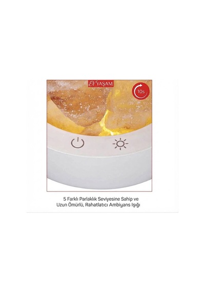 Doğal Tuz Lambalı Aroma Terapi Difüzörü, Uzun Süreli Çalışma Ve Rahatlatıcı Spa Etkisi