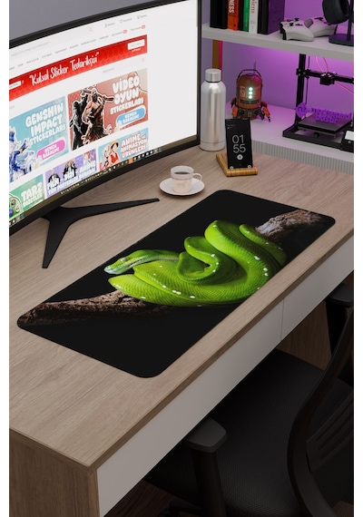 Yılan Kaymaz Dikişli Kauçuk Oyuncu Mousepad V4 - 70x30 Xl Gaming Mouse Pad Fare Altlığı