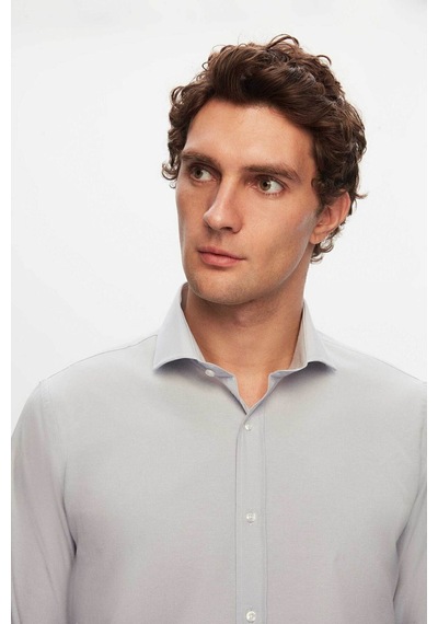D'S Damat Ds Damat Slim Fit Antrasit Pamuk Karışımlı 2'Li V Yaka Triko Ve Gömlek 1HC0206VBN01 Antrasit