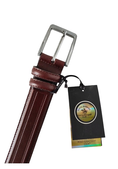 Santa Barbara Polo Racquet Club Santa Barbara Polo & Racquet Club Kahve H.deri Erkek Kemer 3,5 Cm Kahve Baskılı