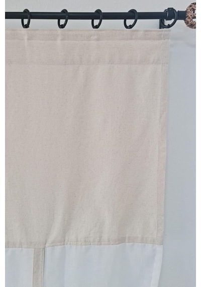 Cotton Maison Potlu Tül Perde Retro 120x200, 120 X 200, 4464, Krem Çok Renkli