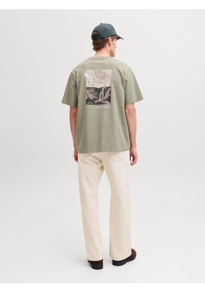 Jack & Jones Montauk Allover Print Erkek Yeşil Tişört 12292148-sgrs