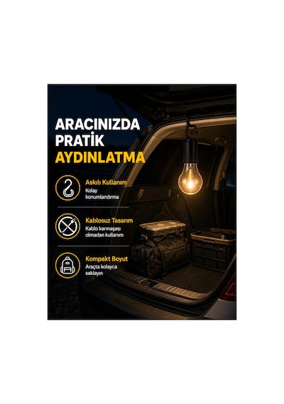 Çok Yönlü Asma Kancalı Kamp Işığı 18519495