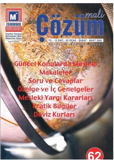 Mali Çözüm - Güncel Konularda Mesleki Makaleler Soru Ve Cevaplar Özelge Ve İç Genelgeler