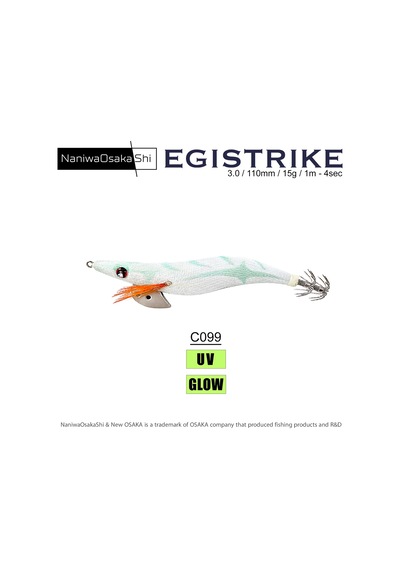 Naniwaosakashi Egistrike 3.0 110mm 15.4g Kalamar Zokası