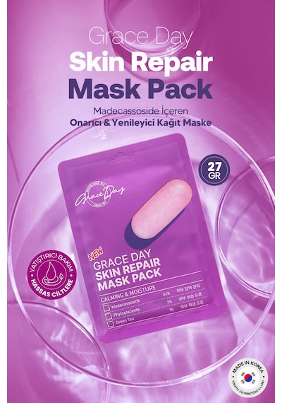 Grace Day Hassas Ciltler İçin Bariyer Onarıcı Kağıt Maske Grace Day Skin Repair Mask Pack