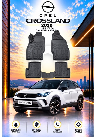 Opel Crossland 2020+ Aracınıza Özel Üretim Havuzlu Paspas Takımı A+ -mod-