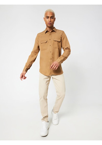 Lf2031461 Gömlek U.kol Camel