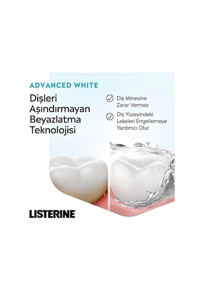Advanced White Hafif Tat Ağız Bakım Suyu 1000 Ml X2+cam Bardak Hediyeli