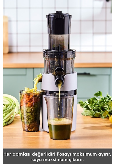 Karaca Slow Juicer Yavaş Sıkım Katı Meyve Sıkacağı