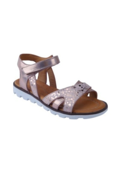 Toddler 0416 Parlak Deri Pudra Kız Sandalet 31-35 Pudra