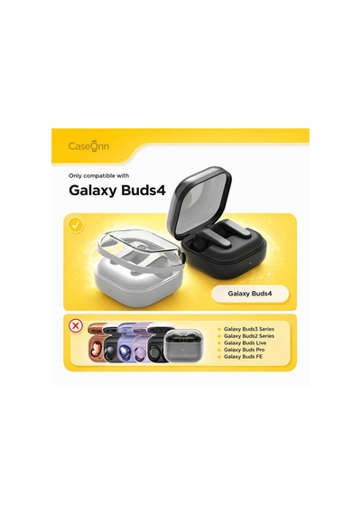 Caseonn Samsung Galaxy Buds 4 Kılıf Karakter Figürlü Dişsiz Toothles Siyah