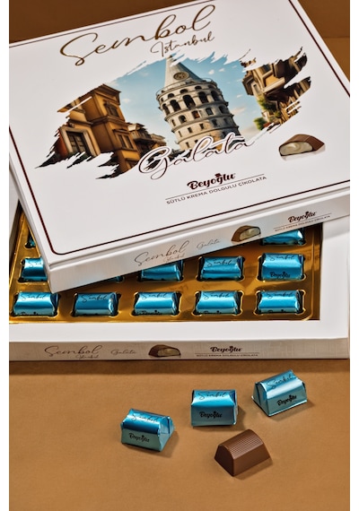 Beyoğlu Sembol Istanbul Hediyelik Çikolata Sütlü Krema Dolgulu 300gr.