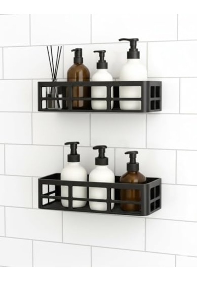 Yapışkanlı Duş Rafı 2 Adet Paslanmaz Banyo Şampuanlık Organizer Delmeden Montaj Geniş Kapasiteli Duş Or Diğer