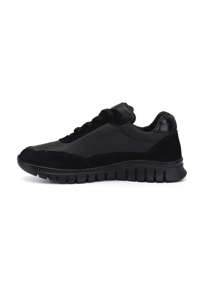 Gönderi(R) Gönderi R Kadın Siyah Lastik Bağcıklı Hakiki Deri Sneaker Ddza83742560