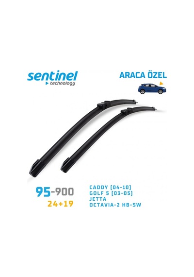 Araca Özel Silecek Takımı Muz Volkswagen Jetta 60cm+48cm 24"+19" 2 Ön