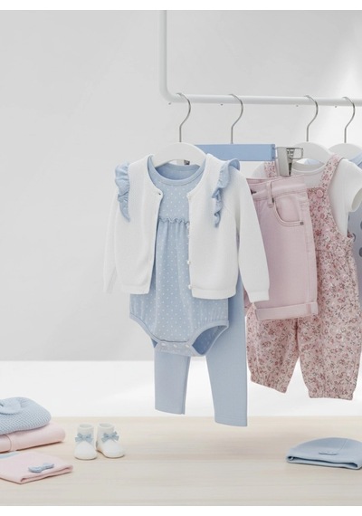 Mavi Ahşap Bebek Pantolon Etek Askısı Gümüş Kancalı 10 Adet Mavi