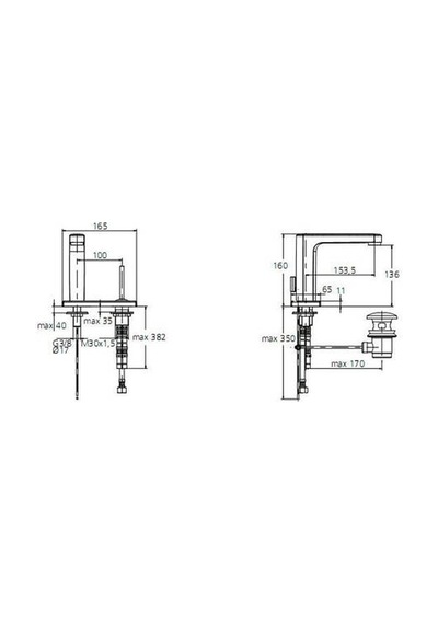 Ideal Standard Simply İki Delikli Lavabo Bataryası - A4479aa- Krom