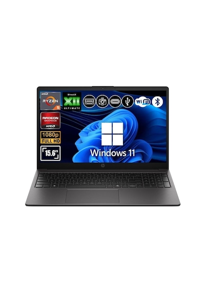 Hp 255r G10 Amd Ryzen 5-7535u 32gb Ram 2tb Nvme Ssd 15.6" Full Hd Win11pro Notebook D0pk1at Atl36