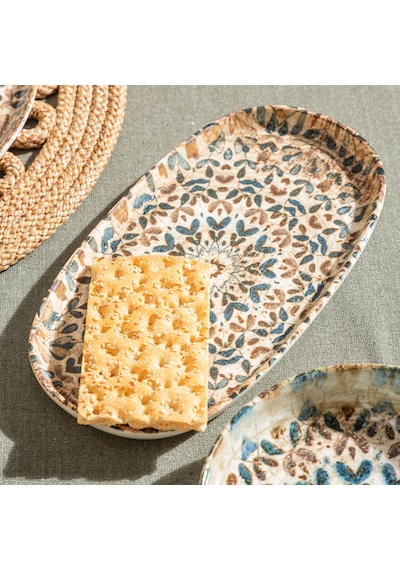 Mudo Home Ephesus Düz Kayık Tabak 25cm Renkli