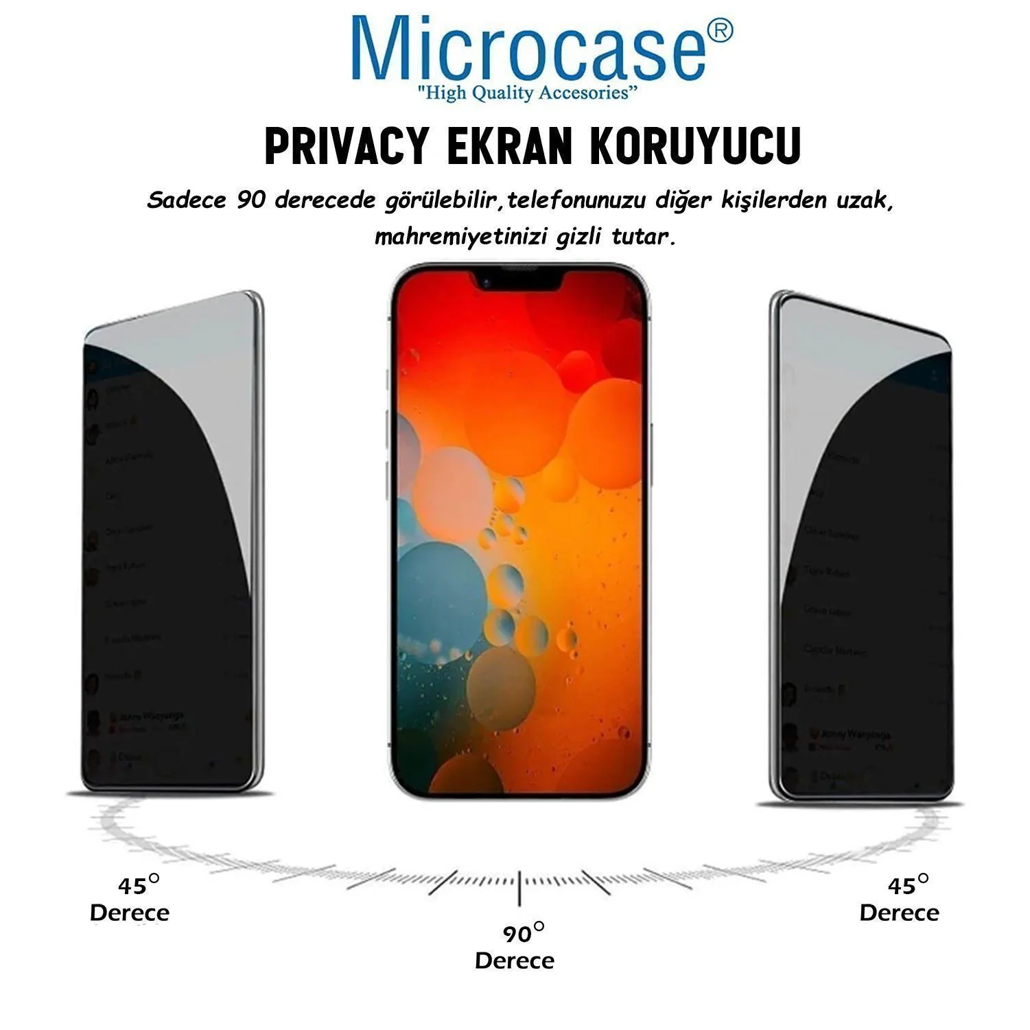 Microcase Xiaomi Redmi Note 15 Pro Plus İle Uyumlu Privacy Gizlilik Filtreli Hayalet Nano Ekran Koruyucu-ekm110