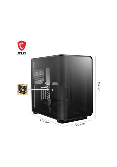 Meg Maestro 700l Pz Mid-tower Bilgisayar Kasası - E-atx, Dikey Gpu Tutucu Ve Pcıe 4.0 Yükseltici Kablo, Gpu Tutucu, Te