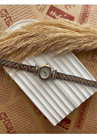 Rub072 25 Mm Rubsey Retro Minimal Hasır Kordon Vintage Kadın Kol Saati Siyah
