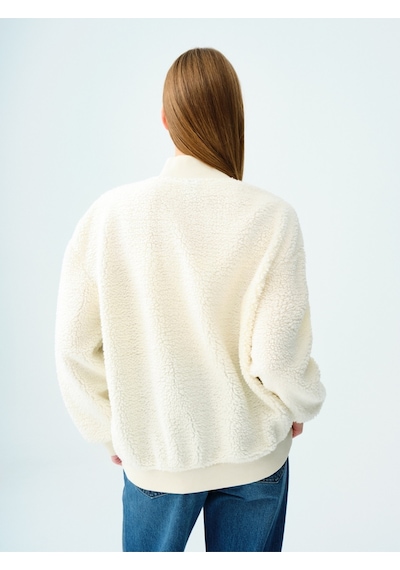 Regular Fit Kadın Sweatshirt Beyaz