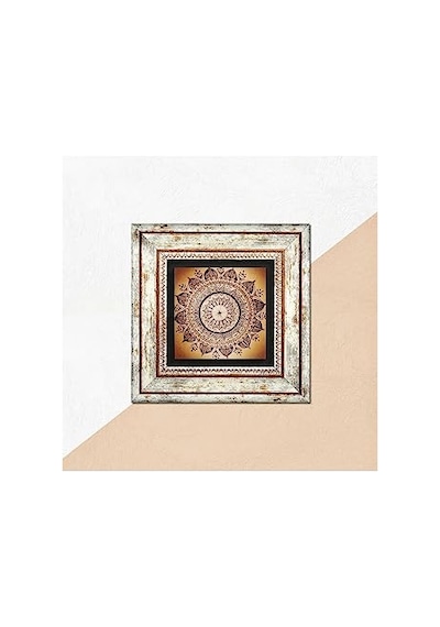 Ayrex Mandala Taş Duvar Tablosu - Çerçeveli Taş Tablo - Dekoratif Duvar Sanatı - Modern Ev Ve Ofis Duvar Dekoru T1-