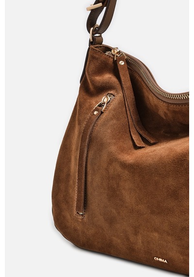 K&s Süet Omuz Çantası Camel
