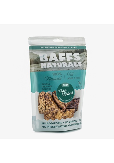 Baffs Naturals Dana Ciğer Bisküvi Köpek Ödül Maması 100 G