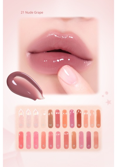 Dudaklara Dolgun Ve Işıltılı Görünüm Sunan Gloss Perıpera Ink Glasting Lip Gloss 21 Nude Grape