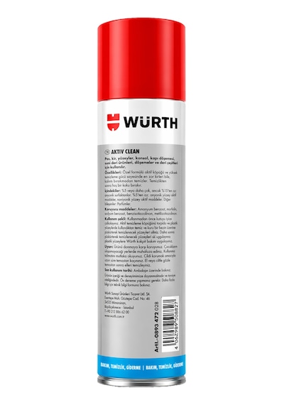 Würth Aktiv Clean Aktif Köpüklü Temizleyici 500 Ml