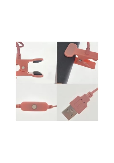 Ayrex Gaman Pembe 3w Uv Led Tırnak Kurutucu Ultraviyole Esnek Klipsli Masa Usb Jel Kurutma Klipsli Masa Lambası