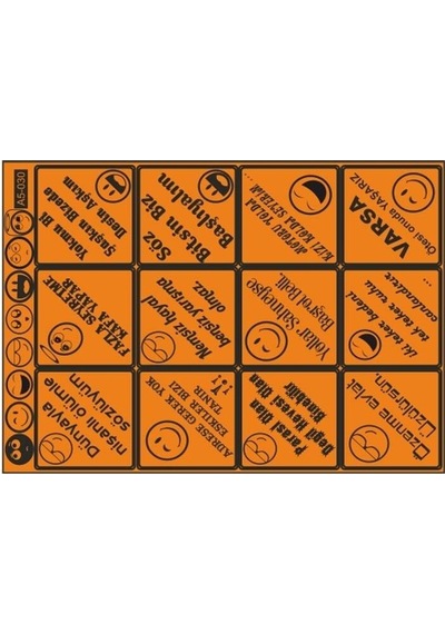 A5 Sticker 042 Tek Paket Çoklu Sticker Çok Renkli