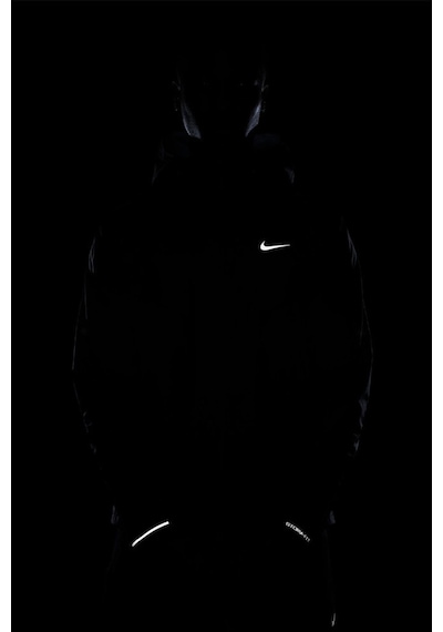 Nike Running Storm Fit Windrunner Hoodie Jacket Erkek Su İtici Kapüşonlu Reflektörlü Yürüyüş Koşu Ceketi Siyah
