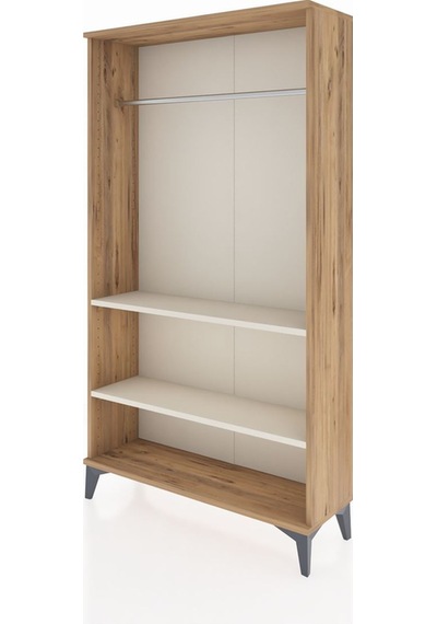 Arges Dolap 2 Raflı Kapaklı Tek Askılı 88x30x163 Çam-aytaşı Atlas Çam