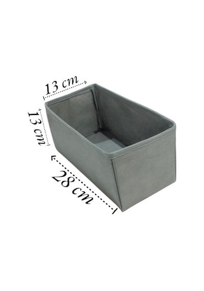6'lı Gri Çekmece İçi Düzenleyici Organizer Set - Çok Amaçlı Dolap İçi Kutu Seti