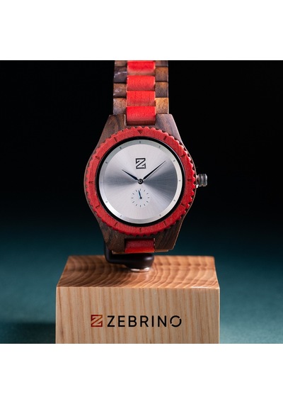 Zebrino Ww-au-2kbg Zbr-al-wh1 Kineto Wood Red Ahşap Erkek Kol Saati 45 Mm