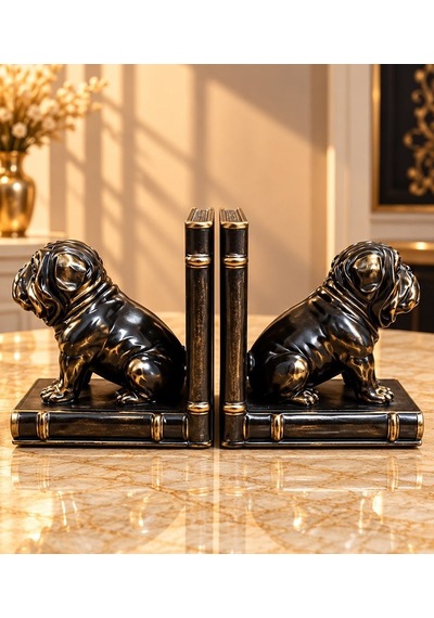 Premium Ev Aksesuarı Kitaplık Düzeni Hediyelik Eşya Polyester Dekoratif Kitap Tutucu Seti