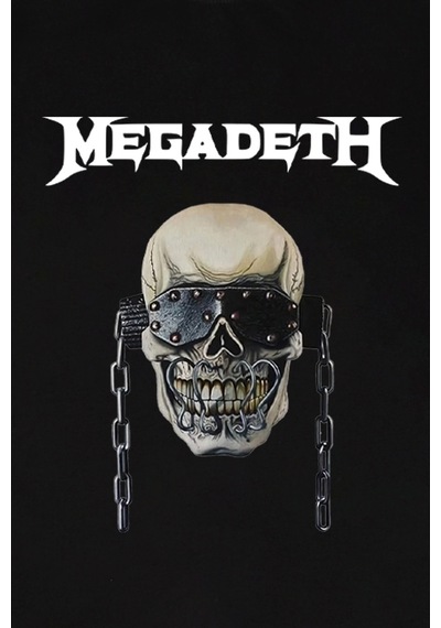 Startmore Adrift Megadeth Baskılı Beyaz Unisex Oversize Siyah