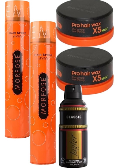 Morfose Saç Spreyi Ultra Strong 400 Ml 2 Adet + Wax 150ml 2 Adet