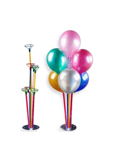 Balon Süsleme Standı 75 Cm Rengarenk Pk:1 +3