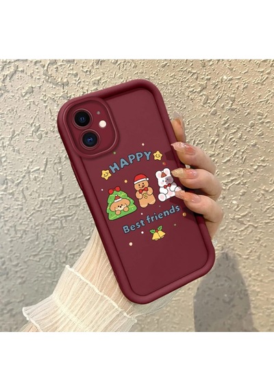 Apple 11 Uyumlu Telefon Kılıfı Burgundy 5