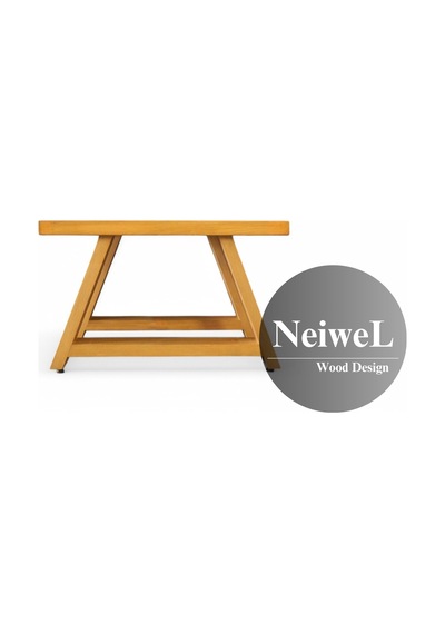 Neiwel Neoz Doğal Ahşap Ofis Sehpa-70-70 Açık Ceviz