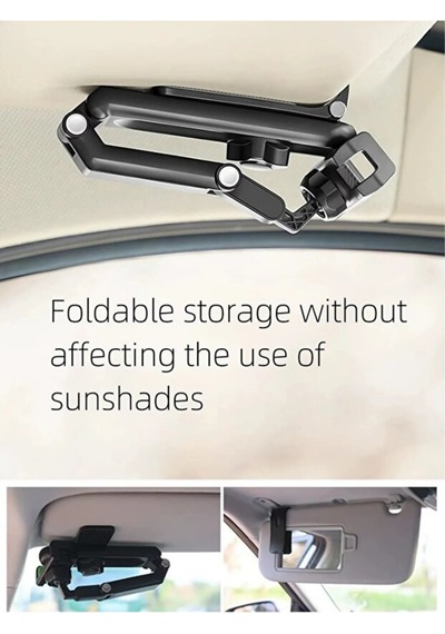 Multifonksiyonel Selfie Çubuklu Araç Güneşliğe Takılan Araç Içi Telefon Tutucu Tripod 1