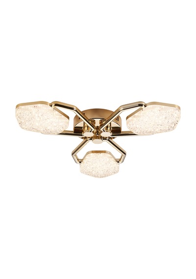 Matiz 3'lü Gold Plafonyer Led Avize Gold