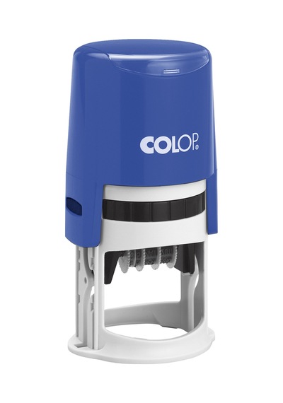 Colop R40 Tarih Kaşe En Mavi Kasa Mavi/kırmızı Keçe - 40mm Renksiz