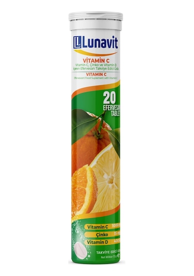 Lunavit Vitamin C Çinko Ve Vitamin D 20 Efervesan Tablet